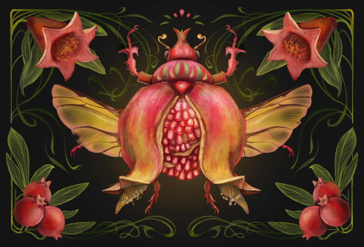 Pomegranate BugFruit Mini Print